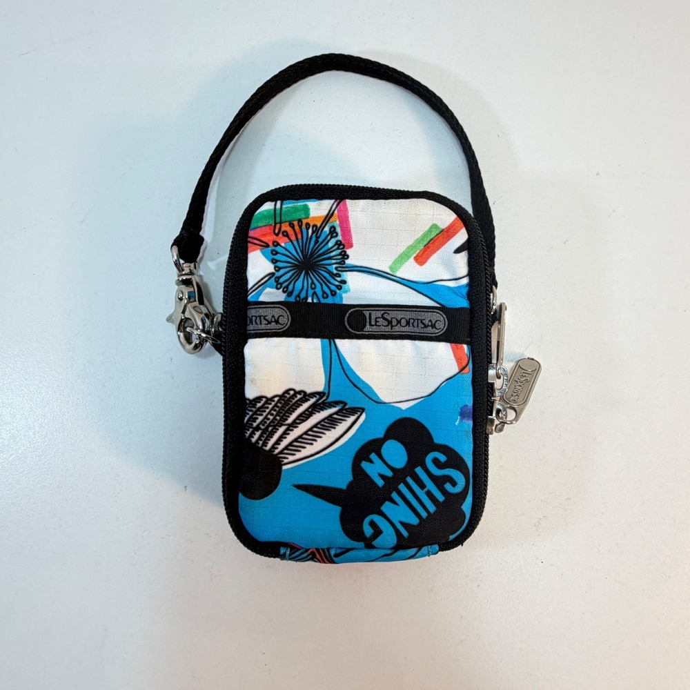 LeSportsac Tech Pouch Small Shine ON Pop Art Graphic Zip Wristlet Bag